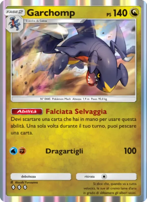 Garchomp card in Italian