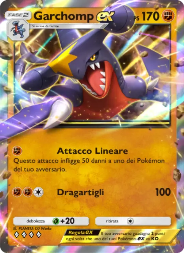Garchomp ex card in Italian