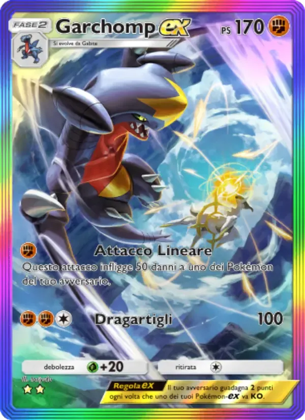 Garchomp ex card in Italian