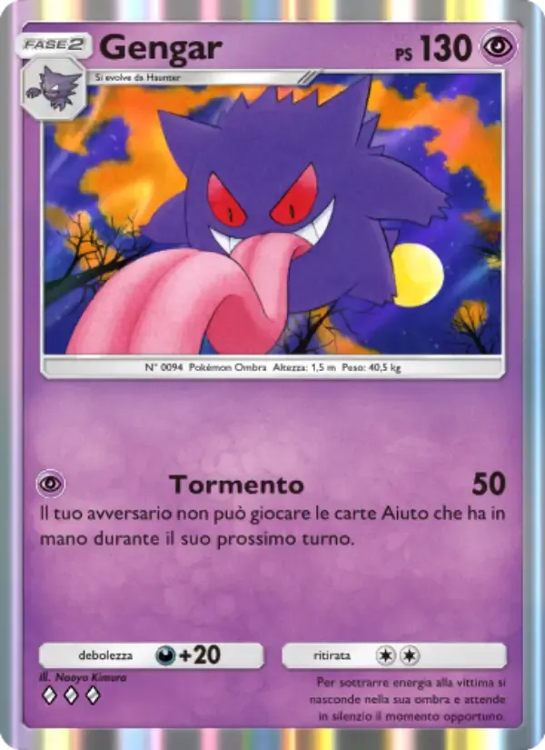 Gengar card in Italian