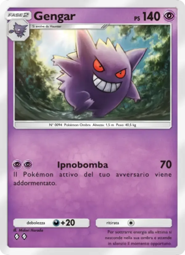 Gengar card in Italian