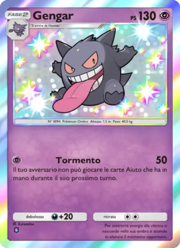 Gengar card in Italian