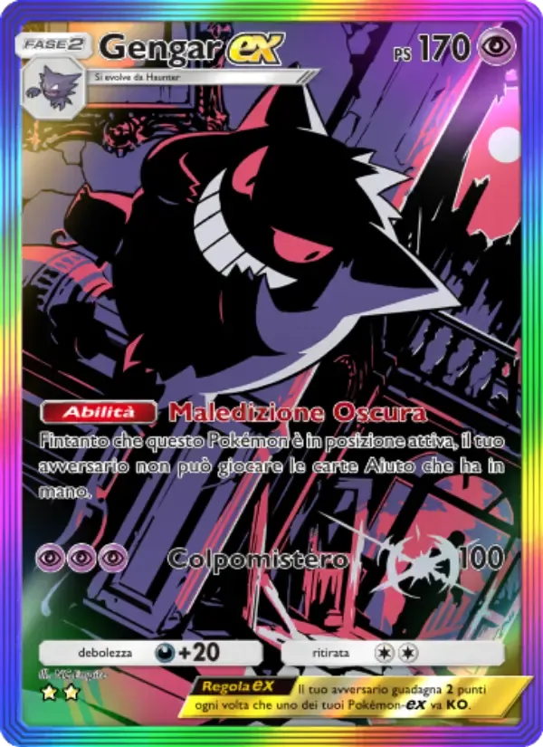 Gengar ex card in Italian