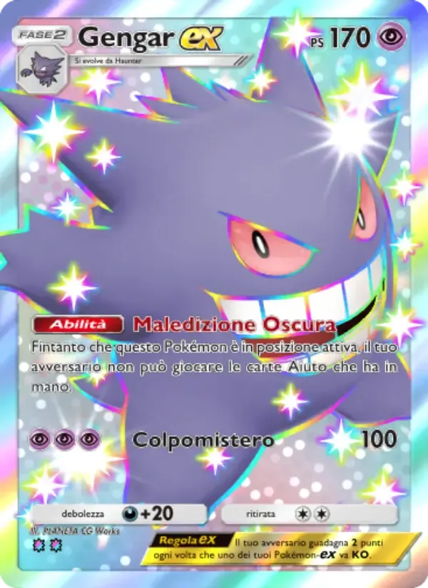 Gengar ex card in Italian
