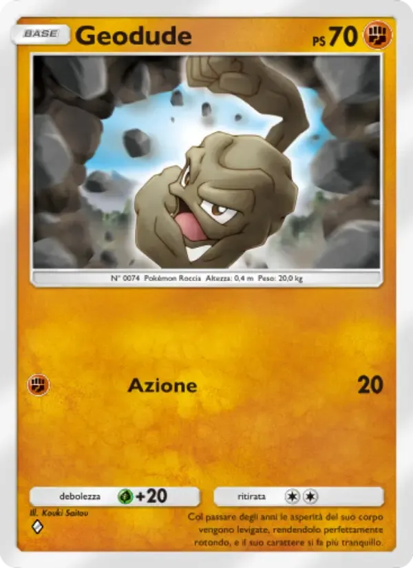 Geodude card in Italian