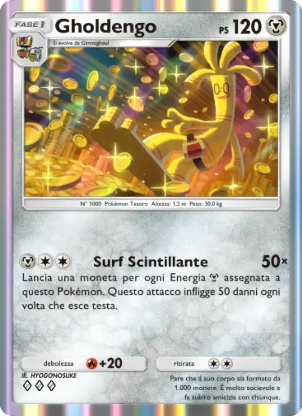 Gholdengo card in Italian