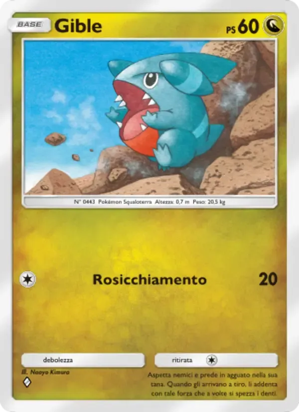 Gible card in Italian