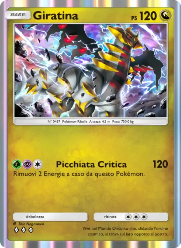 Giratina card in Italian