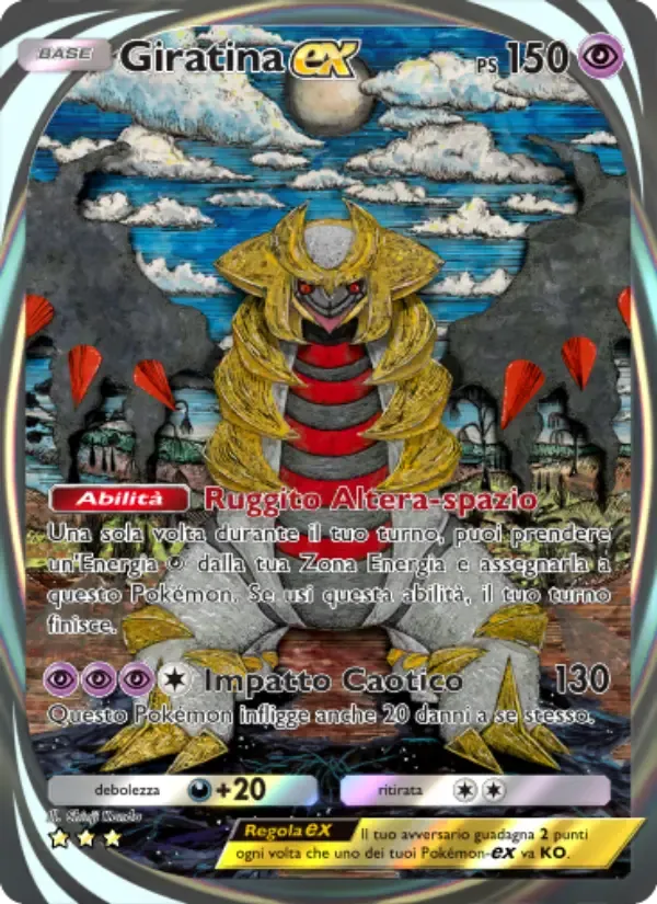 Карта Giratina ex на языке Итальянский