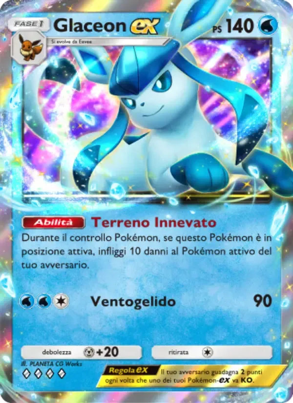 Glaceon ex card in Italian