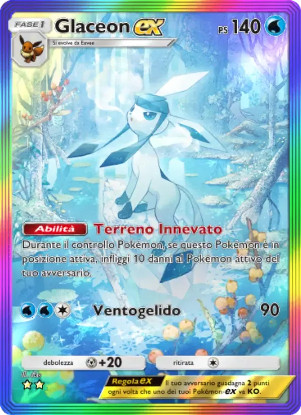 Glaceon ex card in Italian