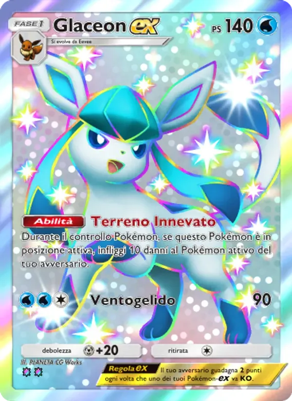 Glaceon ex card in Italian