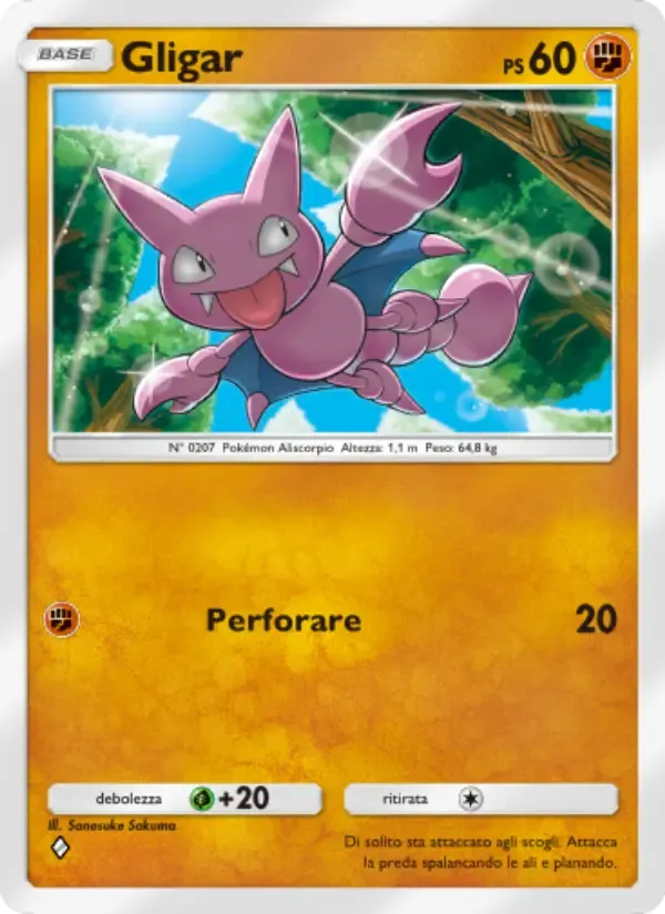 Gligar card in Italian