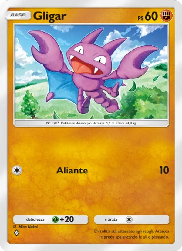 Gligar card in Italian