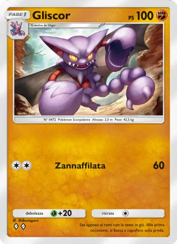 Gliscor card in Italian