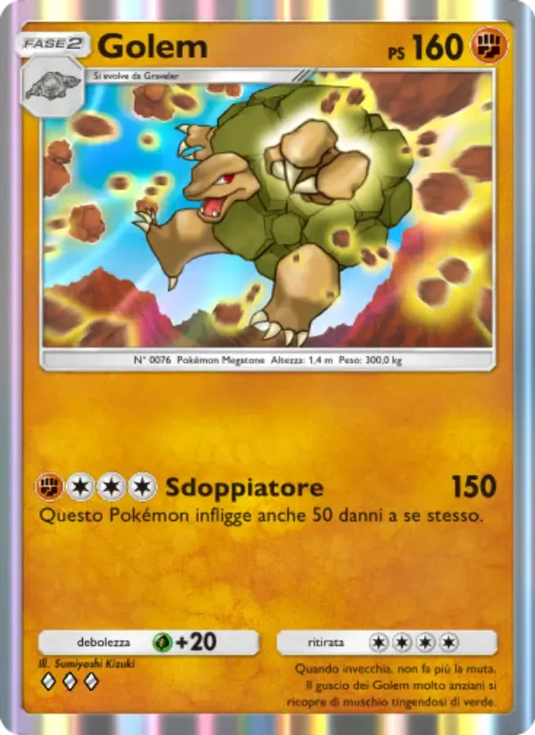 Golem card in Italian