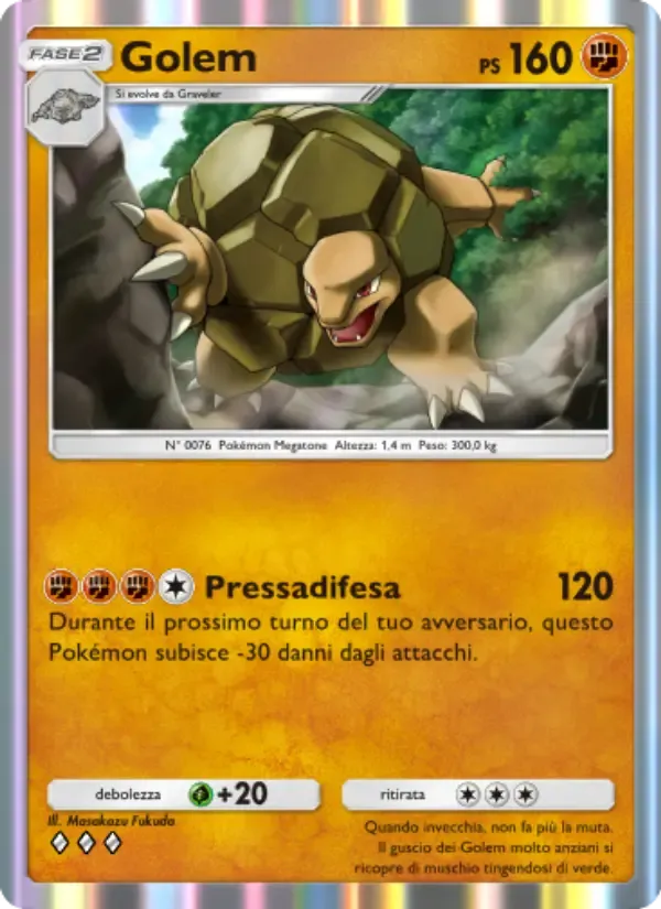 Golem card in Italian