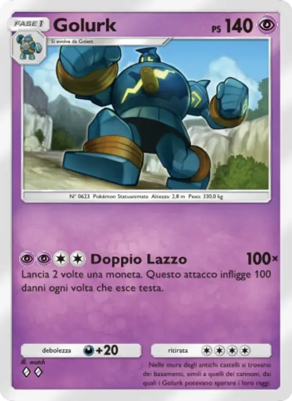 Golurk card in Italian