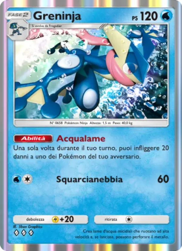 Greninja card in Italian