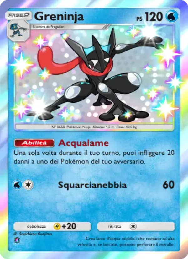 Greninja card in Italian