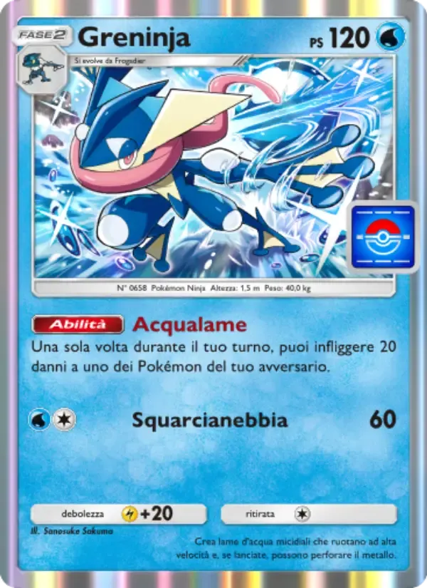 Greninja card in Italian