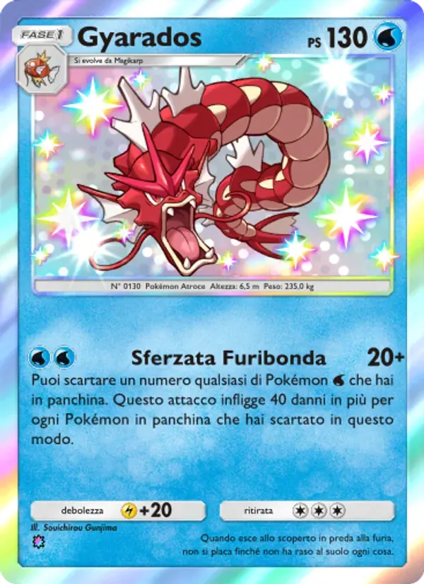 Gyarados card in Italian