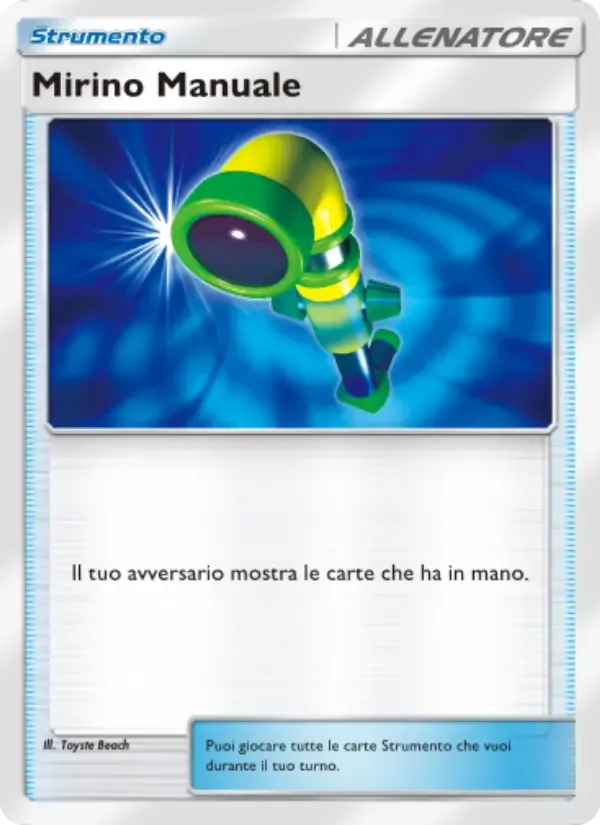 Hand Scope card in Italian