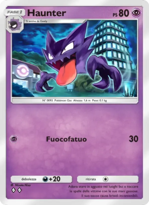 Haunter card in Italian