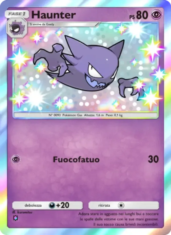 Haunter card in Italian