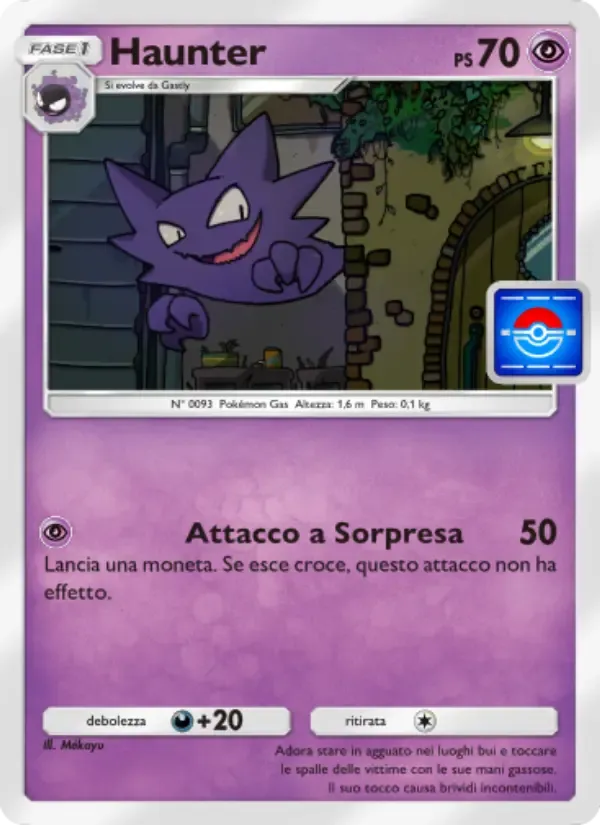 Haunter card in Italian