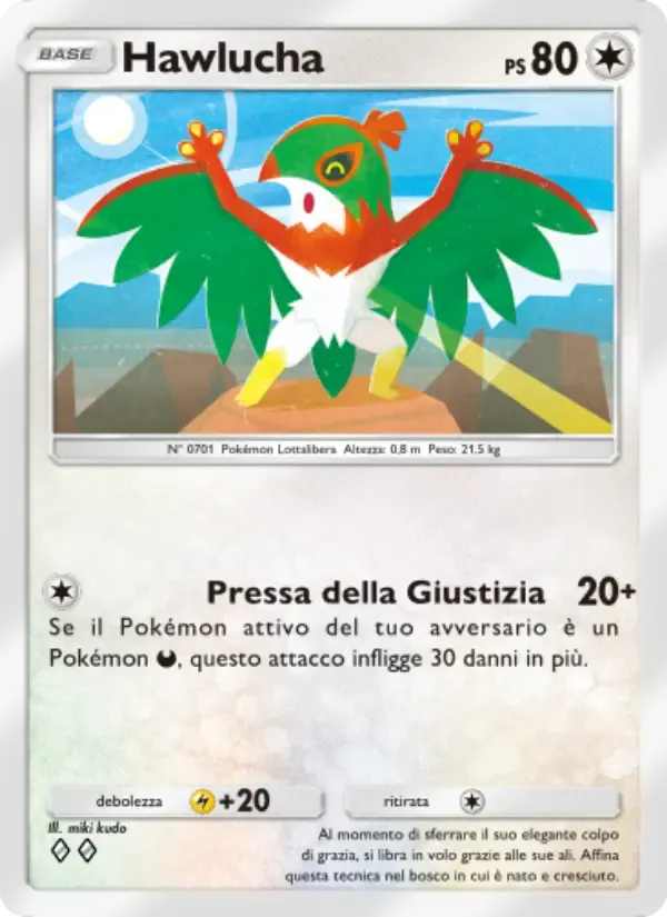 Hawlucha card in Italian