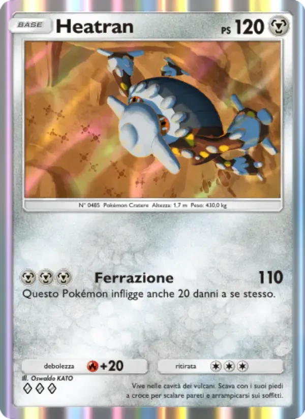 Heatran card in Italian