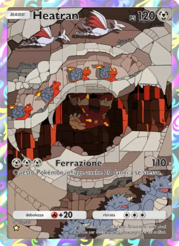 Heatran card in Italian