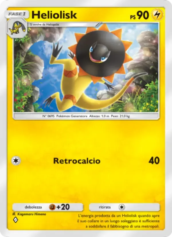 Heliolisk card in Italian