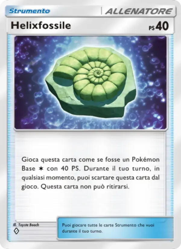 Helix Fossil card in Italian