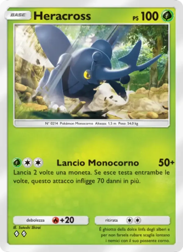 Heracross card in Italian
