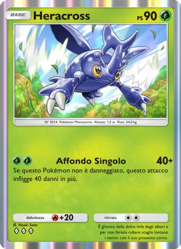 Heracross card in Italian
