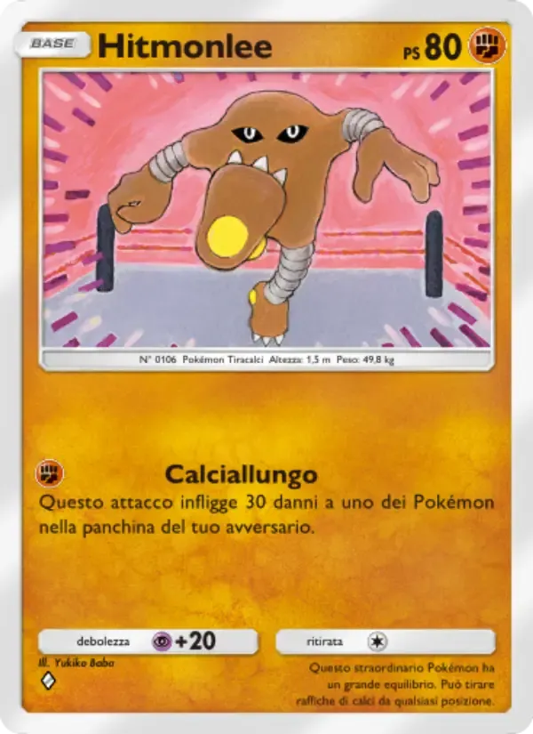 Hitmonlee card in Italian