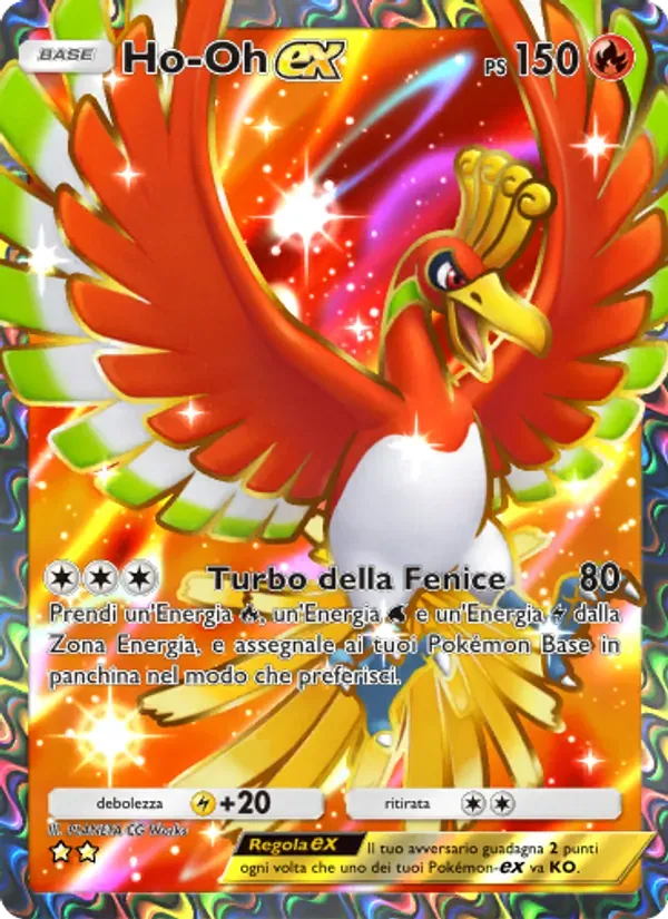 Ho-Oh ex card in Italian