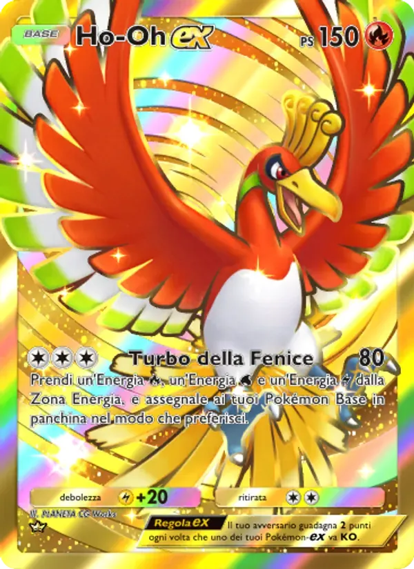 Ho-Oh ex card in Italian