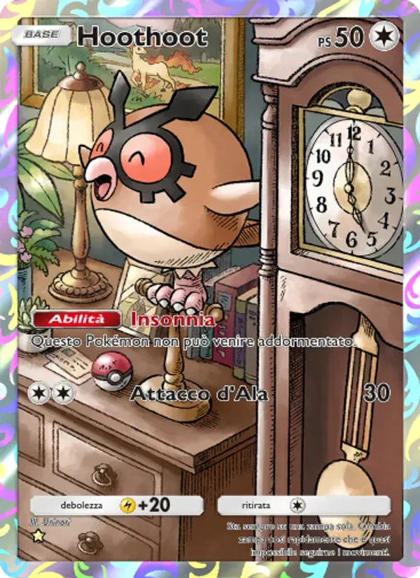 Hoothoot card in Italian