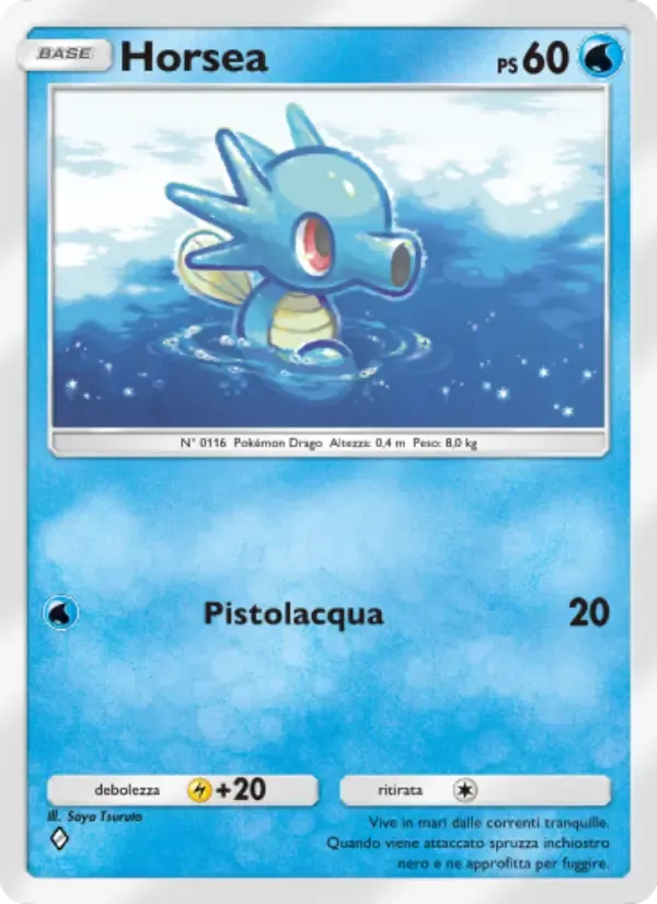 Horsea card in Italian