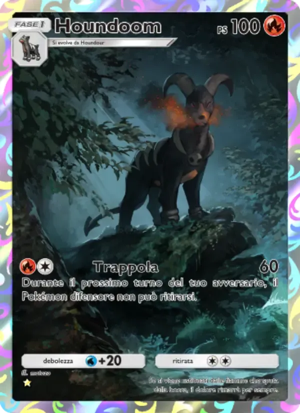 Houndoom card in Italian