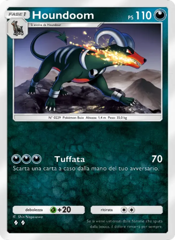 Houndoom card in Italian