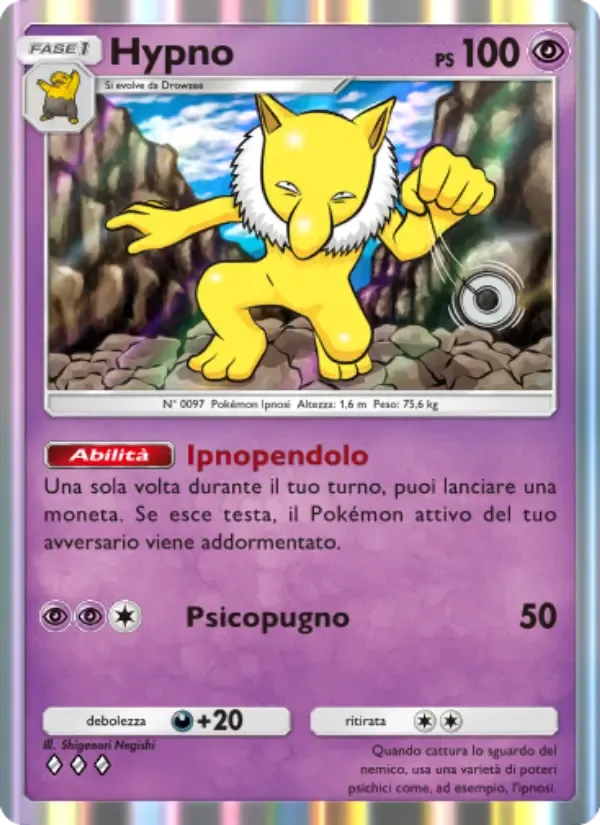 Hypno card in Italian