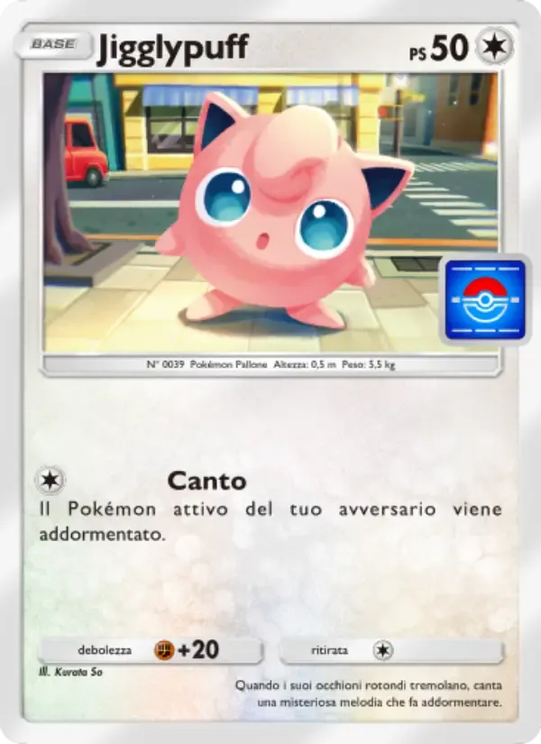 Jigglypuff card in Italian