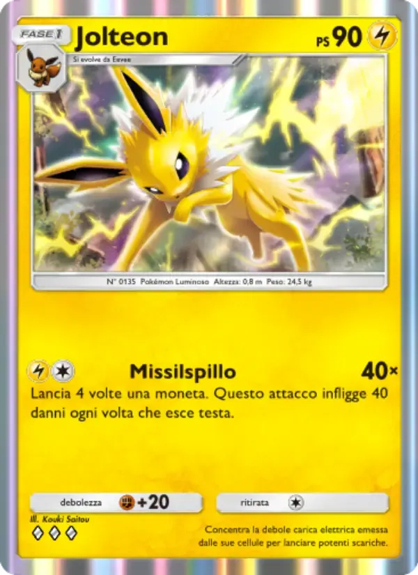 Jolteon card in Italian