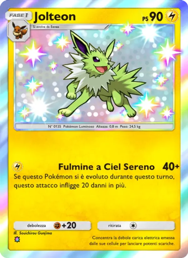 Jolteon card in Italian