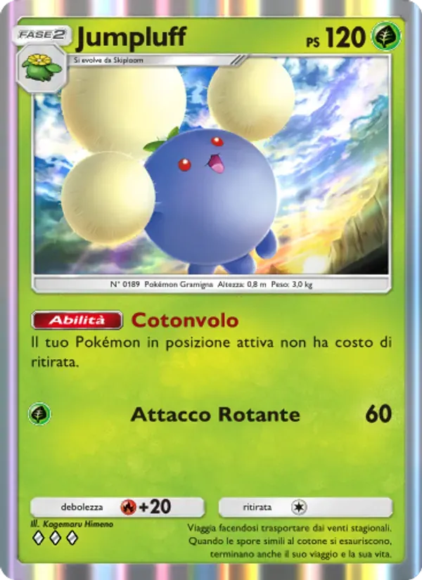 Jumpluff card in Italian