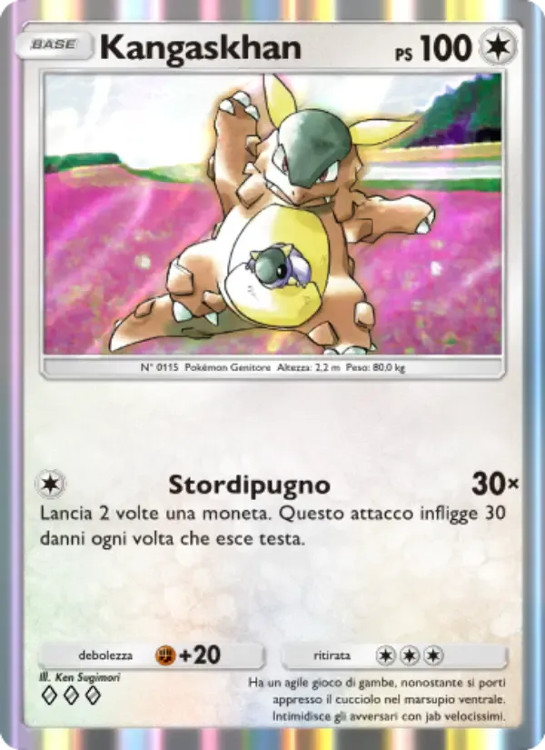 Kangaskhan card in Italian